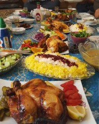 مرغ توی فر (ناهار دور همی)