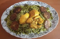 باقالی پلو . جای همه ی دوستان خالی .