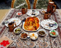 ماکارونی با ته دیگ سیب زمینی