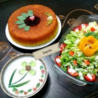 تهچین مرغ والو