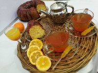 کیک پرتقال با سس پرتقالی
