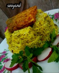 شوید پلو ماهی دریایی