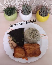 سبزی پلو با ماهی و کوکو سبزی