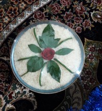 دیزاین برنج ومرغ خام