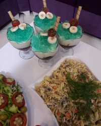 سالادسبد کاهو .سالاد ماکارونی .دسر .