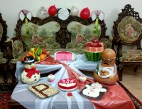 میز یلدای ۹۷ برای اولین یلدای پریسا