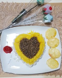 عدس پلو ساده