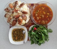 پلووخورشت قیمه نخودفرنگی