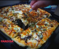 پیتزاقارچ وگوشت