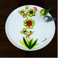 گل باسبزه وآبیه