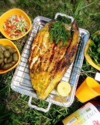 ماهی قزل آلای کبابی تند