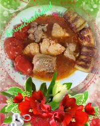 مسما بادمجان با گوشت بوقلمون