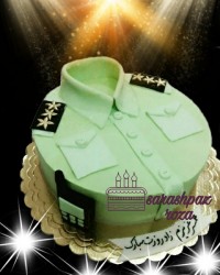 کیک با روکش خامه و فوندانت