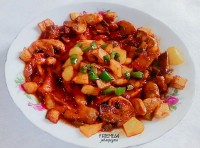 خورش قارچ وسیب زمینی