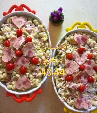 سالاد ماکارونی با ژامبون