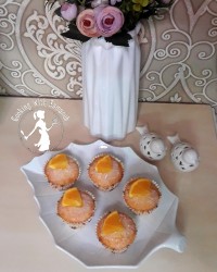 کاپ کیک پرتقالی با رویه مخصوص وانیلی