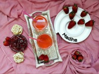 مربای توت فرنگی شربت توت فرنگی