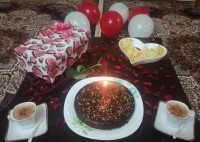 کیک کاکائویی با روکش گاناش