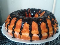 کیک پرتقالی با رویه ی گاناش