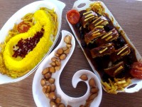 رولت مرغ و گوشت