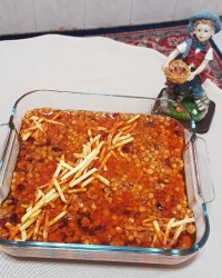 قیمه با گوشت چرخکرده