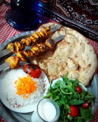 جوجه با نان تافتون خودم پز