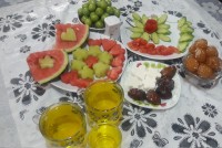 سفره ساده افطار من