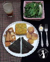 سبزی پلو با ماهی و کوکو سبزی