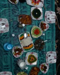 سفره شام برای مهمانان عزیزم (خانوم گلی)