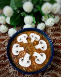 سوپ قارچ و سبزیجات