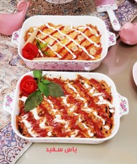 سوفله گوشت با سس سفید