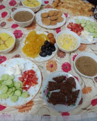 سفره افطار ساده من