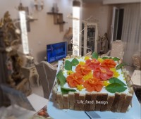 کیک مرغ و گردو با خیارشور خانگی