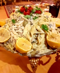 پنه مرغ با سس آلفردو