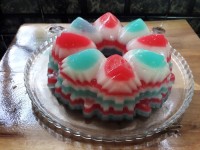 ژله رنگین کمان در فریزر