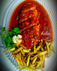 رولت سینه بوقلمون و سبزیجات