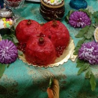 تزئین الویه به شکل انار