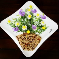 عدس پلو و گل باشلغم