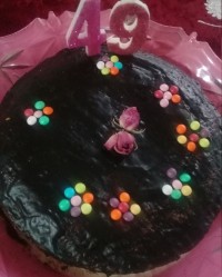 کیک با پودینگ شکلاتی