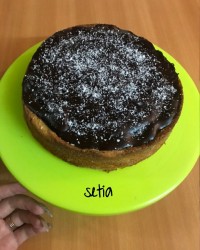 کیک با پودینگ شکلاتی