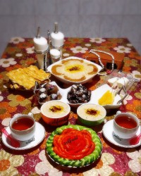 رمضان سفره افطار ساده من