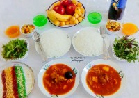 سفره افطاری شب بیست وپنجم ماه رمضان