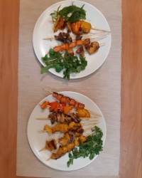 مرغ وسبزیجات