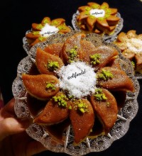 کیک حلوا حلوای سه آردمجلی کیک ساده باپف عاالی