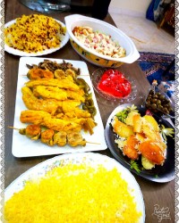 فیله زعفرانی و فیله حلزونی با سالاد سزار