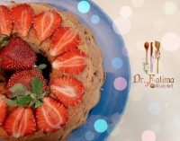 کیک توت فرنگی تازه