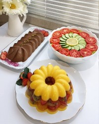 ژله ویترینی دسر عربی سالاد فصل