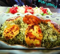 شوید پلو بامرغ مجلسی