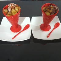 بستنی سرخ شده