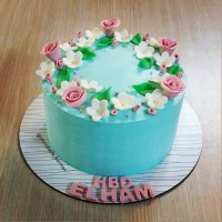 کیک خامه تزیین فوندانت